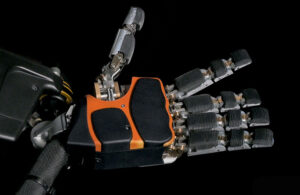 close up of the hand of the Sanctuary Phoenix robot.